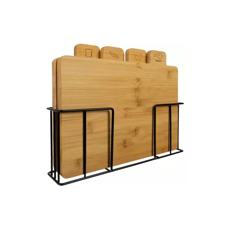 Komplet 4 bambusovih rezalnih desk
