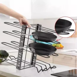 Organizator kuhinjske posode EXTRA / Mat črna