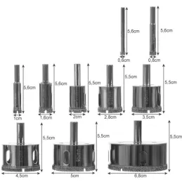 10-delni komplet diamantnih kronskih žag 6–68 mm