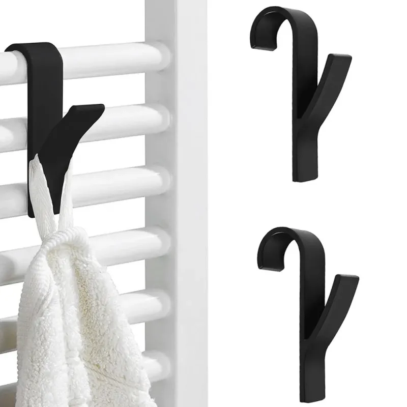 Komplet 2 obešalnikov za radiator ALAGO / Mat črna