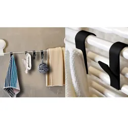 Komplet 2 obešalnikov za radiator ALAGO / Mat črna