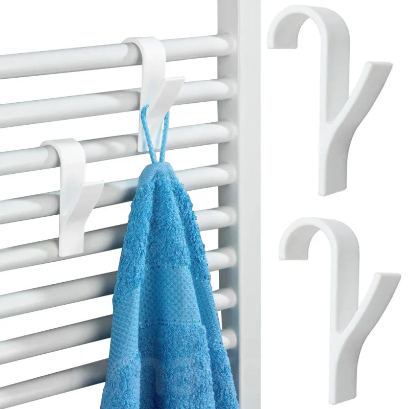 Komplet 2 obešalnikov za radiator ALAGO / mat bela