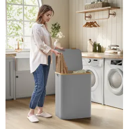Koš za perilo SOFT 130 l / Siva