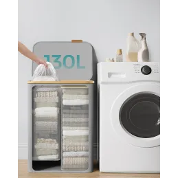 Koš za perilo SOFT 130 l / Siva