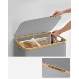 Koš za perilo SOFT 130 l / Siva