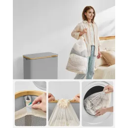 Koš za perilo SOFT 130 l / Siva