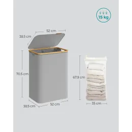 Koš za perilo SOFT 130 l / Siva