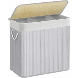 Košara za perilo GLAMUR 150 l / Siva