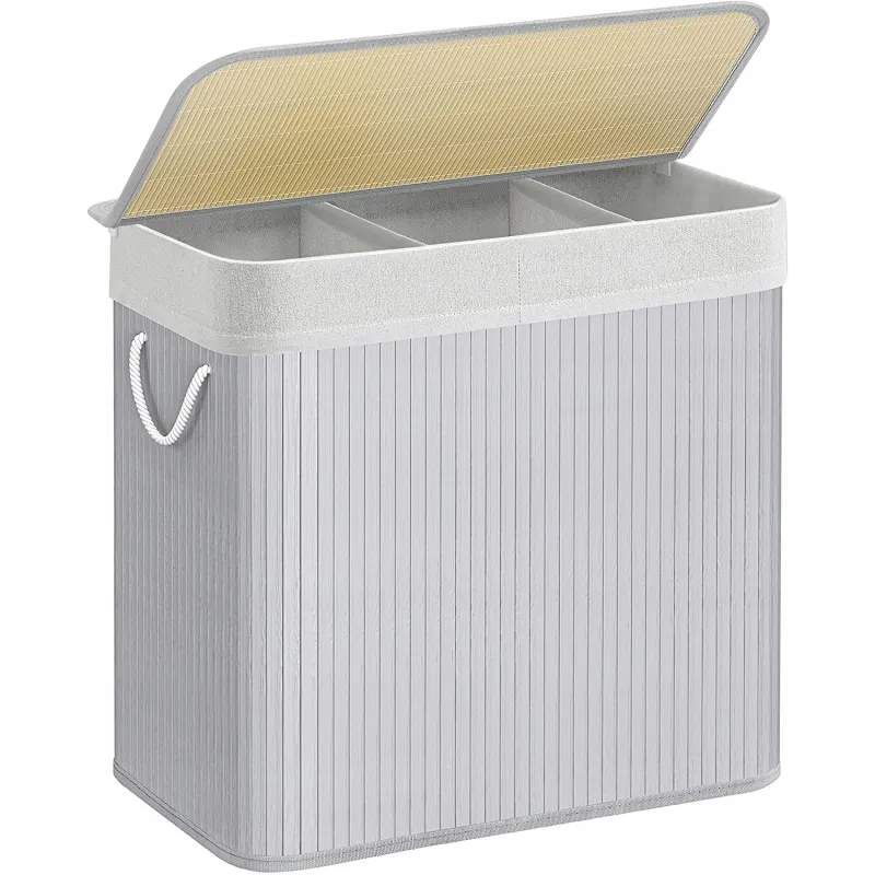 Košara za perilo GLAMUR 150 l / Siva
