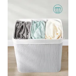 Košara za perilo GLAMUR 150 l / Siva