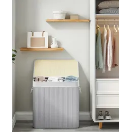 Košara za perilo GLAMUR 150 l / Siva