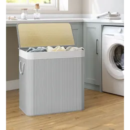 Košara za perilo GLAMUR 150 l / Siva