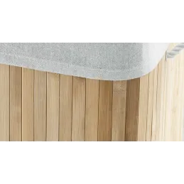 Koš za perilo GLAMUR 150 l / Naravni les