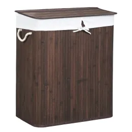 Košara za perilo GLAMUR 100L / Temni les