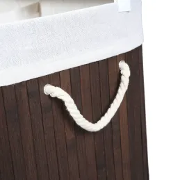 Košara za perilo GLAMUR 100L / Temni les
