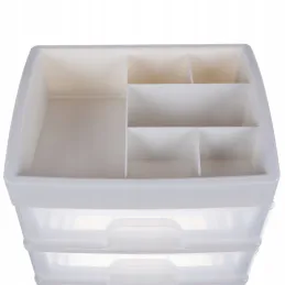 Organizator za kozmetiko CLEAR / Prozoren – bel
