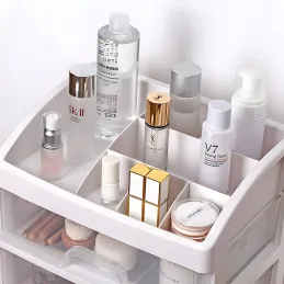 Organizator za kozmetiko CLEAR / Prozoren – bel