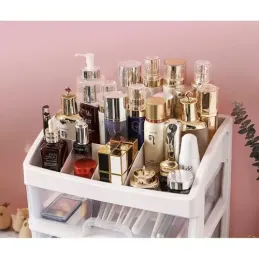 Organizator za kozmetiko CLEAR / Prozoren – bel