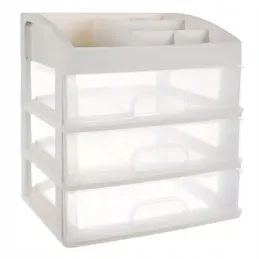 Organizator za kozmetiko CLEAR / Prozoren – bel