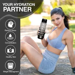 Športna steklenica za vodo DRINK-FIT 1000 ml / Rožnata