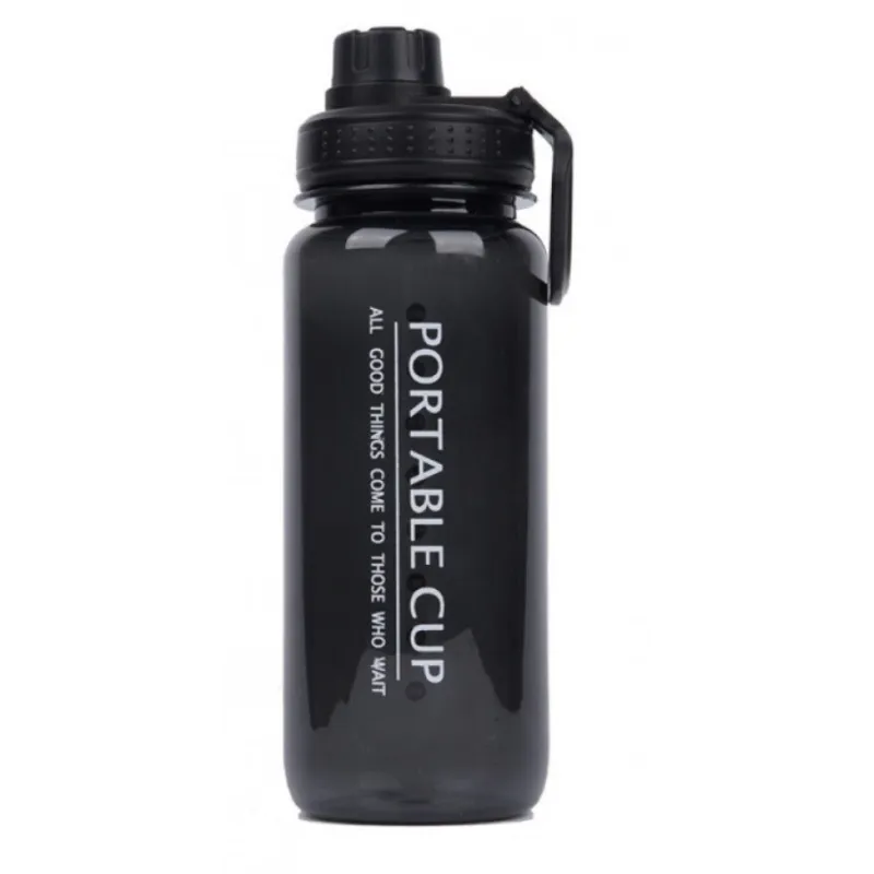Športna steklenica za vodo FITTNESS 600 ml / črna dimna