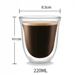 Termo kozarec za kavo GLANCE 220 ml / Prozoren