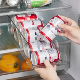 Organizator za pločevinke za hladilnik LUNIA / prozoren