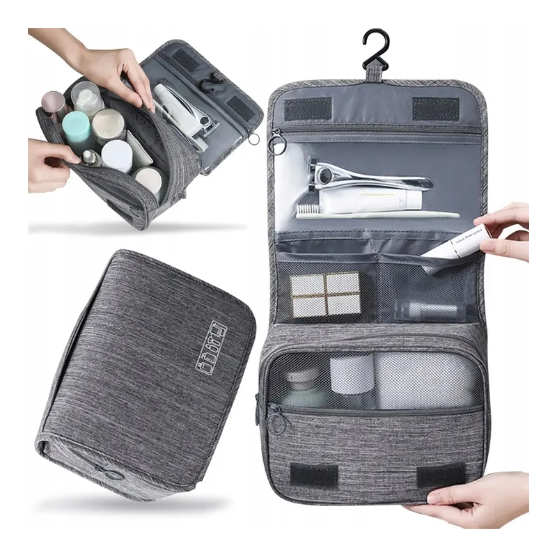 Potovalni organizator za kozmetiko CLEAR / Siva