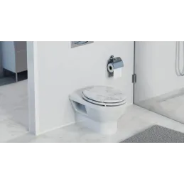 WC-deska z mehanizmom za počasno zapiranje / Marmor