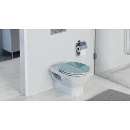 WC-deska z mehanizmom za mehko zapiranje / Blue wood