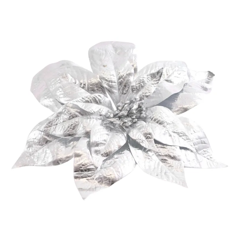 Okrasna roža za jelko ROSE 250 mm / srebrna