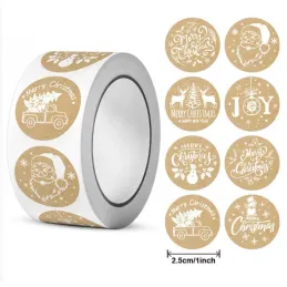 SET 500 kosov božičnih nalepk MARRY CHRISTMAS / Zlata