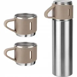 Oblikovalska termovka s 3 skodelicami, 500 ml / Kremna