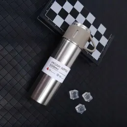 Oblikovalska termovka s 3 skodelicami, 500 ml / Kremna