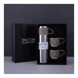 Oblikovalska termovka s 3 skodelicami, 500 ml / Kremna