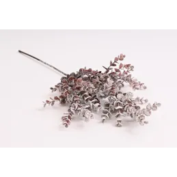 Umetna vejica SNOW EUKALYPTUS 570 mm / Bordojska rdeča