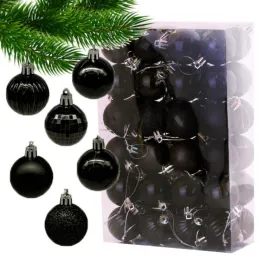 SET 48 kosov božičnih okraskov GRUM / črna