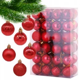 SET 48 kosov božičnih okraskov GRUM / Rdeča