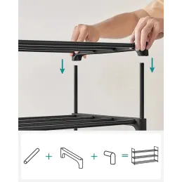 Stojalo za čevlje EKKO LINE LONG / Mat črna