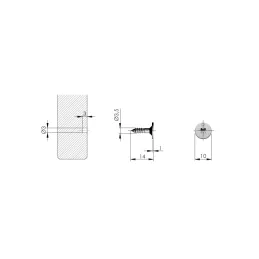 Bat z adapterjem K-PUSH za odpiranje brez ročajev – izjemno močan magnet / Bela