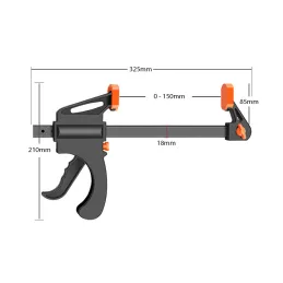 Mizarska spona CLAMP 150 mm / Črna