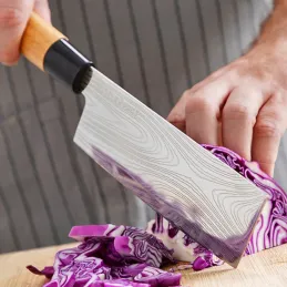 Komplet 3 japonskih kuhinjskih nožev DAMASCUS