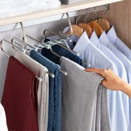 Obešalnik za hlače RONA / Sijajni krom