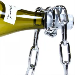 Stojalo za vino CHAIN / Sijajni krom