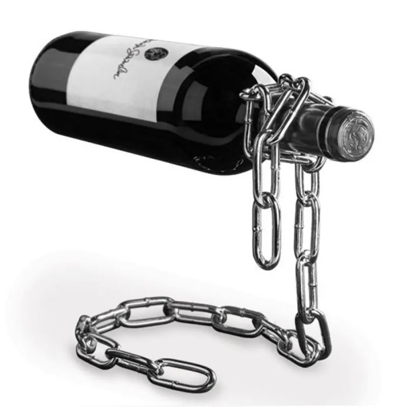Stojalo za vino CHAIN / Sijajni krom