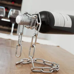 Stojalo za vino CHAIN / Sijajni krom