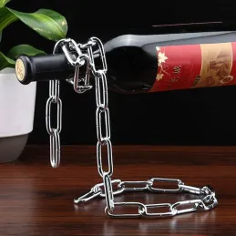 Stojalo za vino CHAIN / Sijajni krom