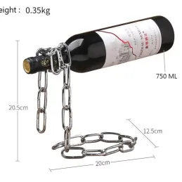 Stojalo za vino CHAIN / Sijajni krom