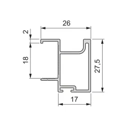 Ročaj za drsna vrata SHARP 18 / aluminij