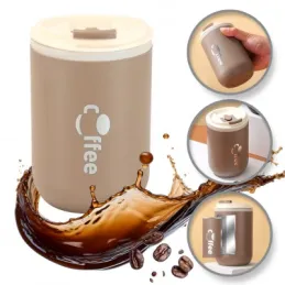 Dizajnerska termo steklenica s slamico GLAMM 500 ml / Rjava